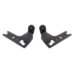 Jeep Wrangler Light Mounts - Center Hood - Go Rhino - 10in Double Row - Textured Black - `18-`20